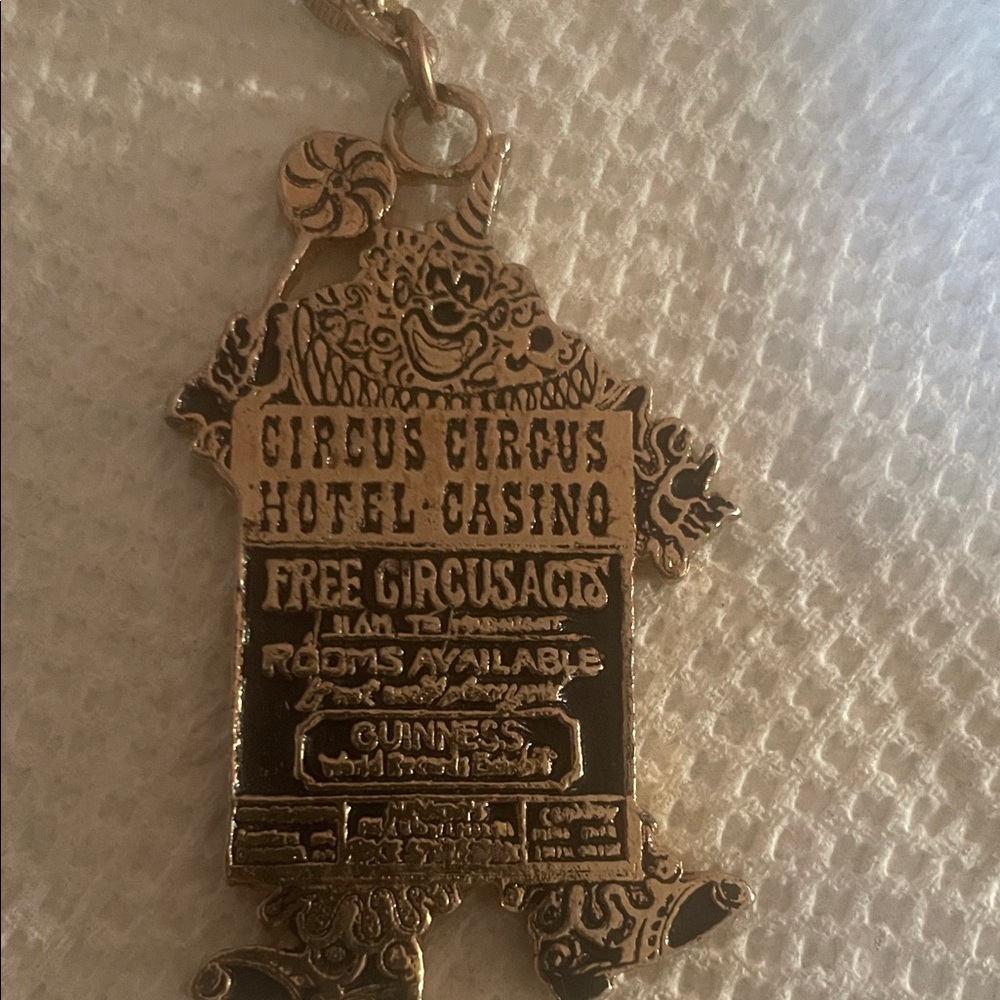 Circus Circus Hotel Casino Gold Keychain